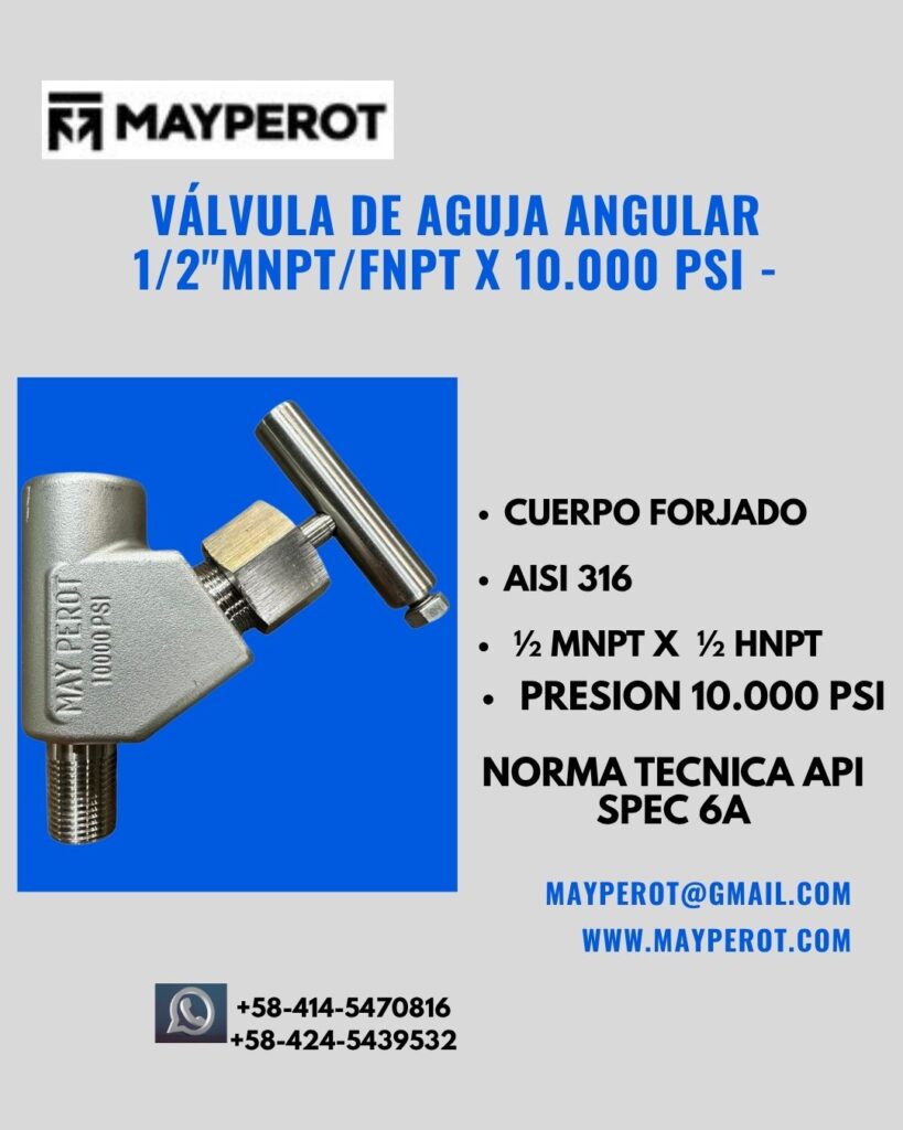 Valvula de Aguja Tipo Y