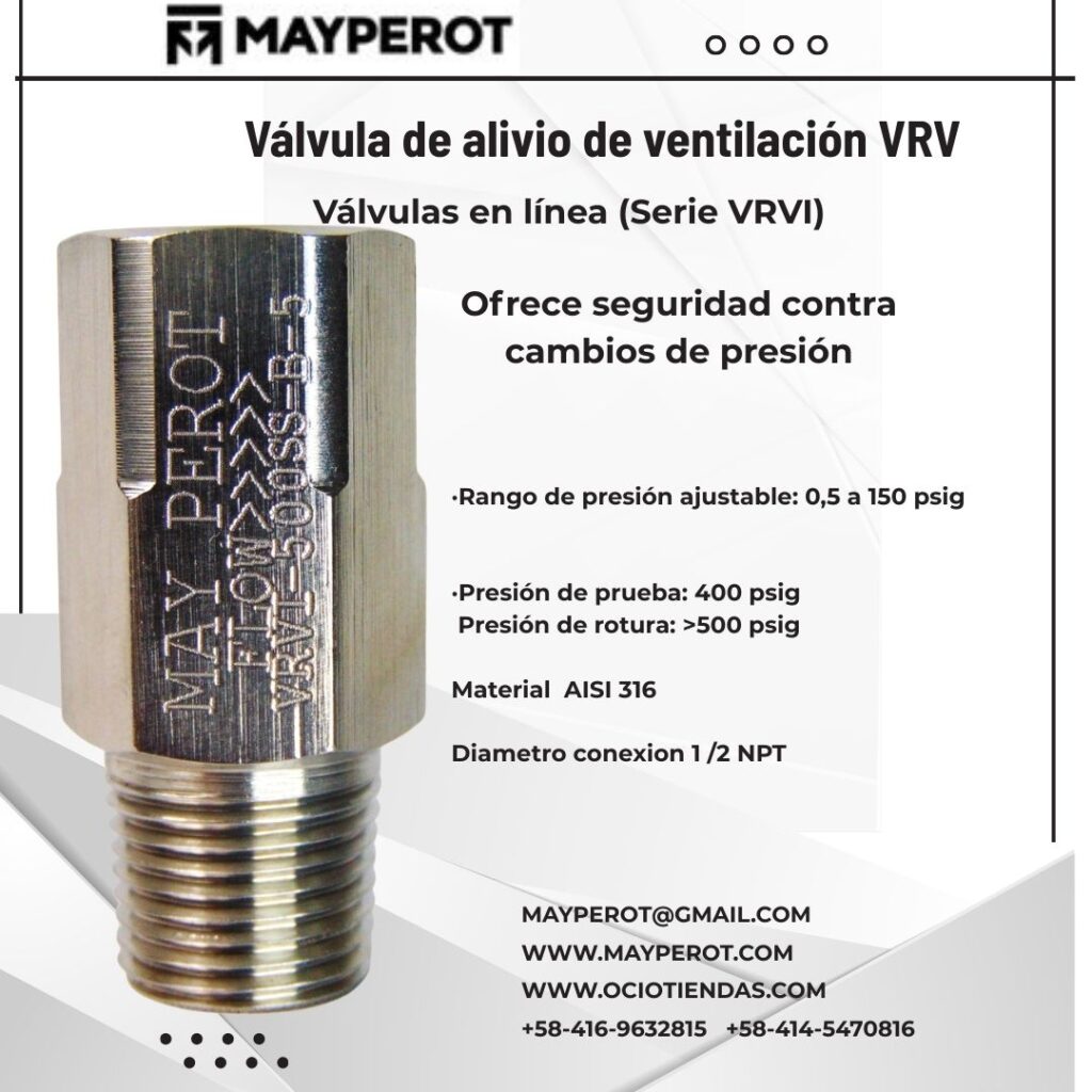 Válvula de alivio de ventilación VRV