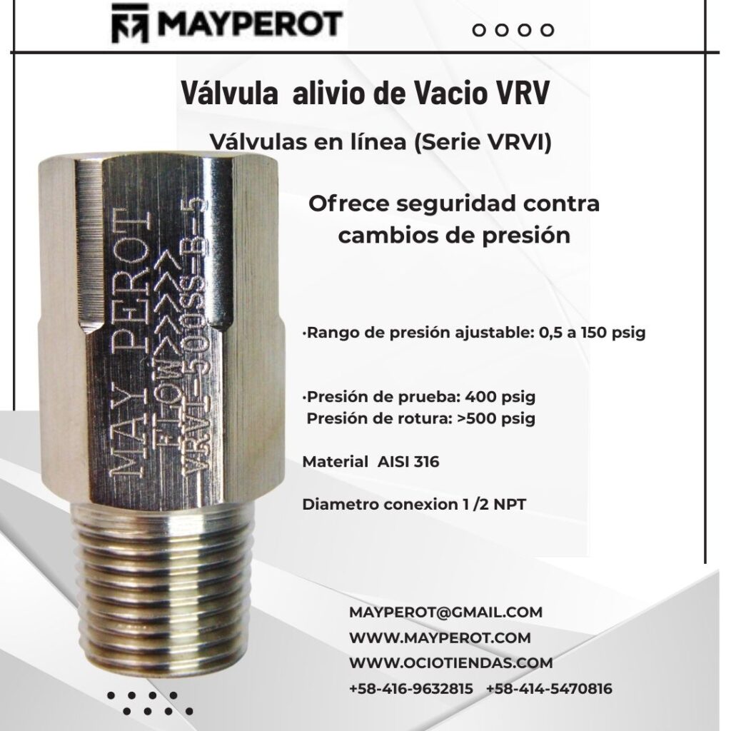válvulas de alivio de vacío VRV